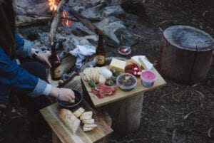 camping food and drinks photo